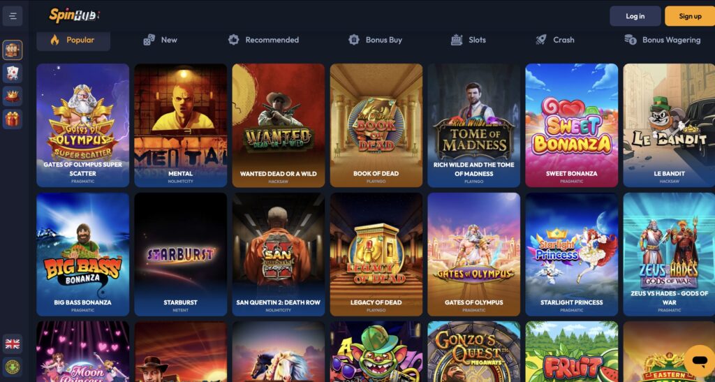 Spinhub casino games
